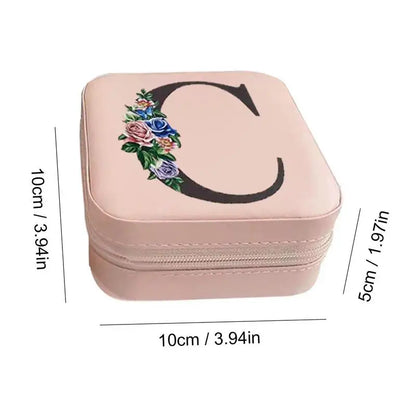 Stylish Travel Jewelry Case – Portable Organizer for Rings, Earrings & Necklaces