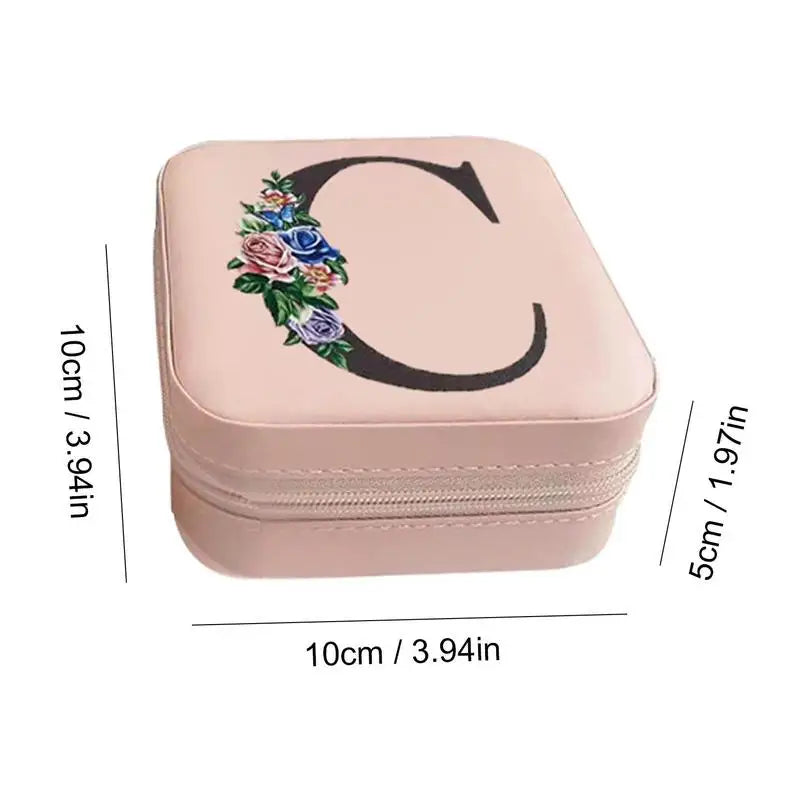 Stylish Travel Jewelry Case – Portable Organizer for Rings, Earrings & Necklaces