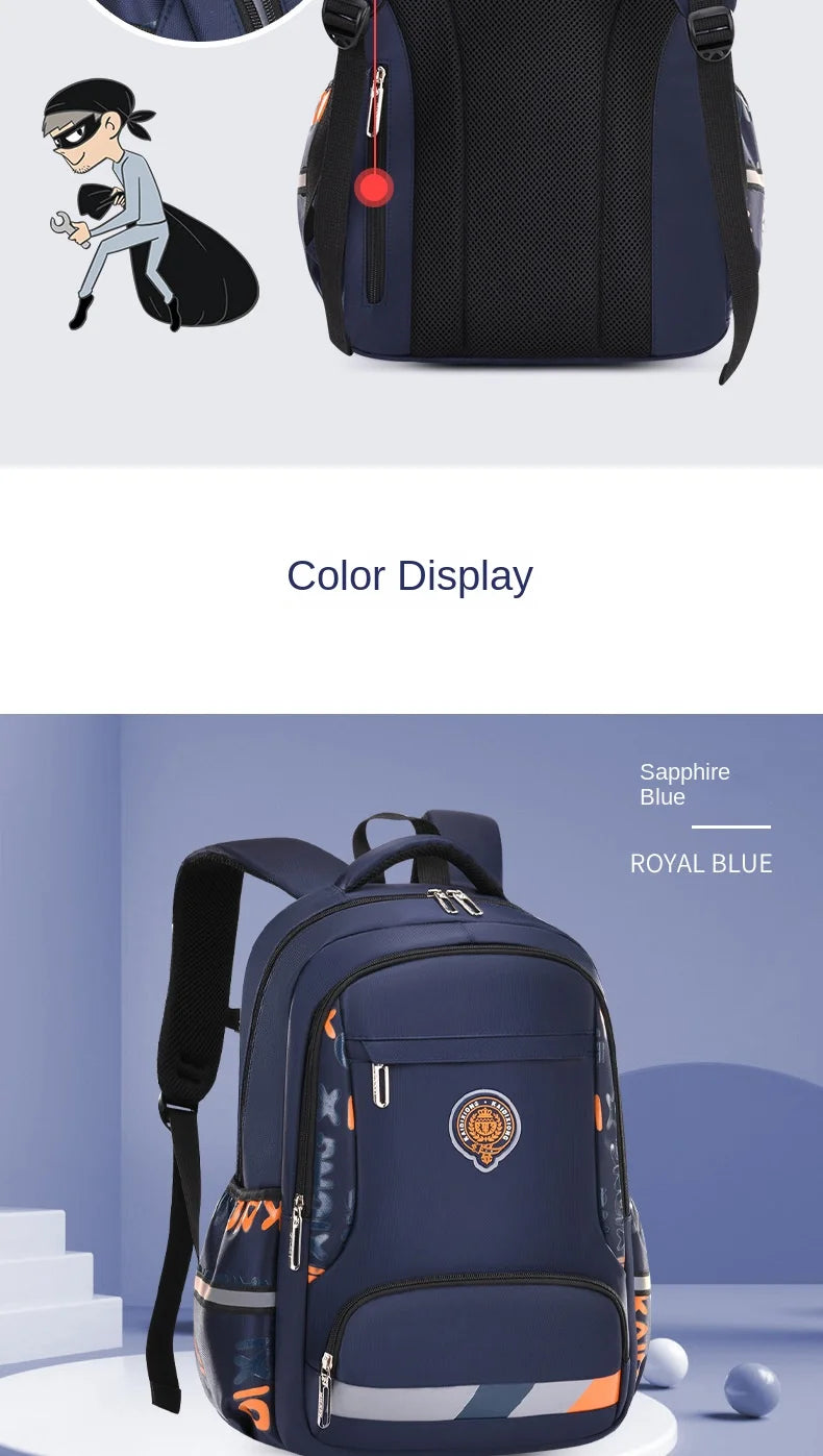 Waterproof Orthopedic School Backpack – Durable & Comfortable Book Bag for Boys & Primary Students!
