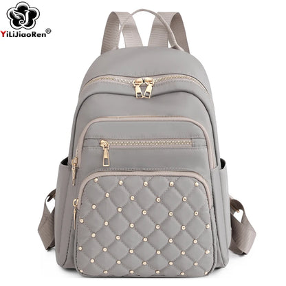 Fashion Nylon Backpack for Women – High-Quality Large Travel and School Bag for Teenage Girls