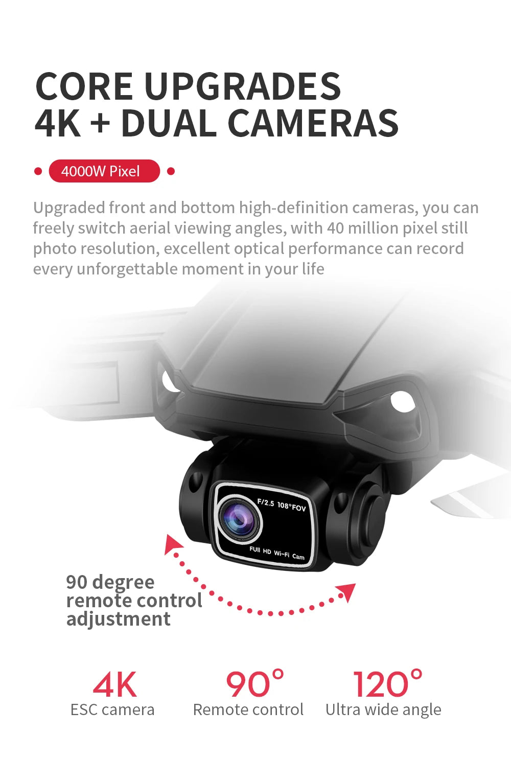 L900 PRO SE GPS Drone – 4K Dual Camera, 5G WiFi FPV, Brushless Motor, Foldable Quadcopter