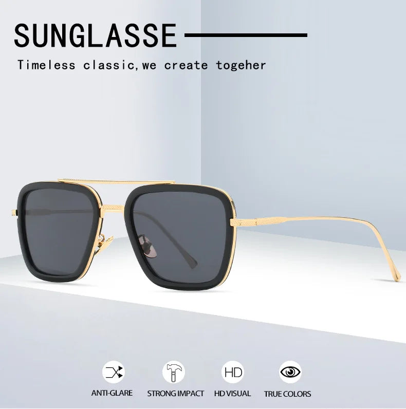 Tony Stark Glasses Men Women Sunglasses Iron man Eyewear Steampunk Sun Glasses Male Goggles