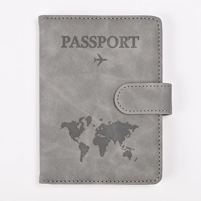 Passport Covers for Women & Men – Letter Print Passport Holder, Flight Ticket Clips, ID & Credit Card Holder, Travel Organizer
