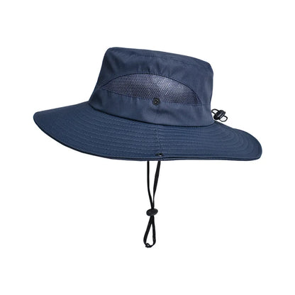 Summer UPF50+ Sun Hats For Women Men Breathable Mesh Boonie Hat Foldable UV Protection Hiking Fishing Hat Male Bucket Hats