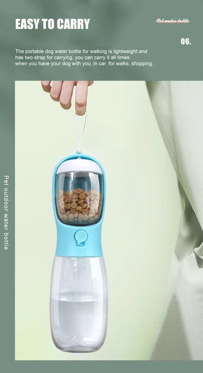 Dog Water food Bottle Portable Travel Pet Drinker Dog Bowl Food Cat Fountain Outdoor Walking Drinking Bottle Dogs Feeder