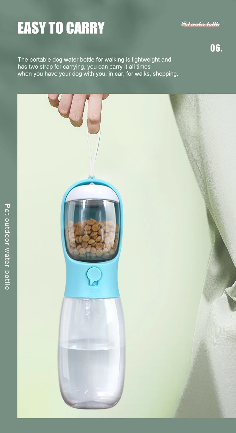 Dog Water food Bottle Portable Travel Pet Drinker Dog Bowl Food Cat Fountain Outdoor Walking Drinking Bottle Dogs Feeder