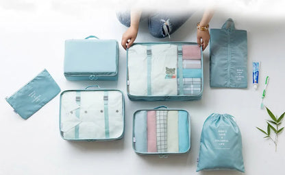 7-Piece Travel Organizer Set – Luggage Packing Cubes & Storage Bags for Clothes, Shoes & Accessories