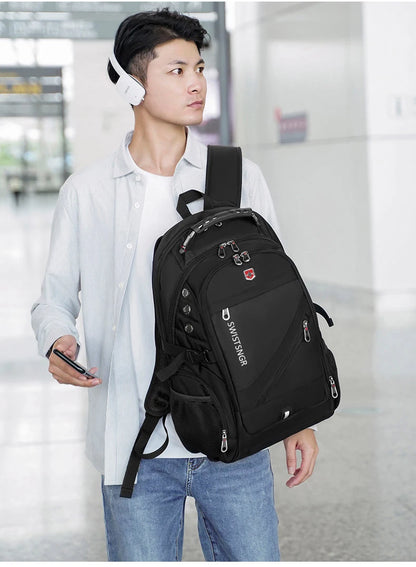 2025 Waterproof Laptop Backpack – 17/20 Inch Oxford Travel Rucksack for Men & Women, School Bag with Modern Design