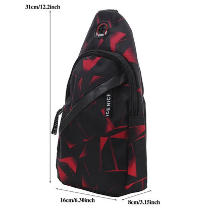Oxford Cloth Casual Crossbody Bag – Unisex Sports Travel Outdoor Backpack, Lightweight Lovers Chest Shoulder Bag