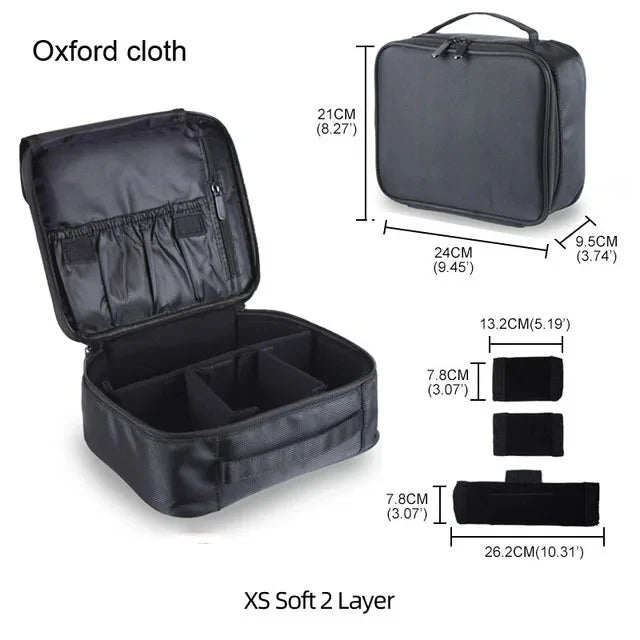 Professional Large Capacity Makeup Case – Travel Beauty Cosmetic Organizer & Nail Tool Box