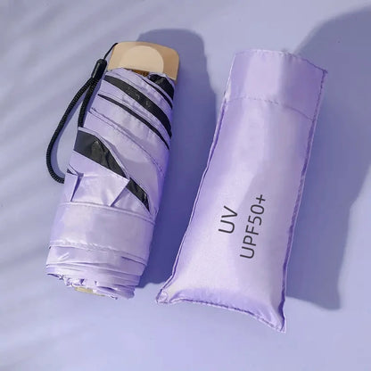 ☀️☔ Mini Pocket Folding Umbrella – Ultra-Light, UV Protective & Waterproof for Travel & Everyday Use! 🌦️✨