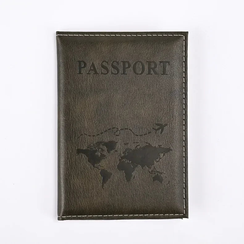 Passport Covers for Women & Men – Letter Print Passport Holder, Flight Ticket Clips, ID & Credit Card Holder, Travel Organizer