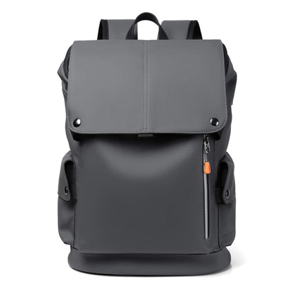 High-Quality PU Leather Waterproof Men's Laptop Backpack – Large Computer Backpack for Business, Urban Man with USB Charging