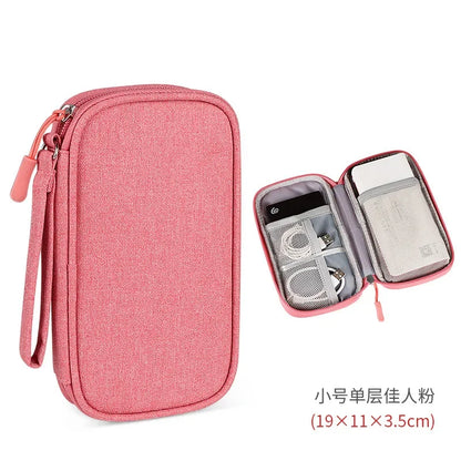 Waterproof Portable Cable Organizer – Digital Storage Bag for Cables, Power Bank & Earphones
