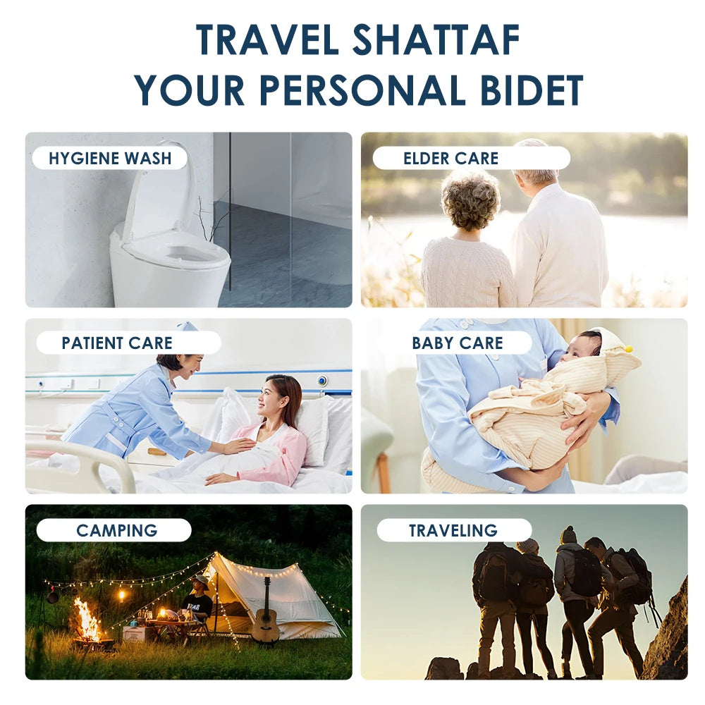 🚿 Wower Portable Electric Bidet – Rechargeable 2.3L Shattaf for Personal Hygiene, Travel & Camping! ✨💦