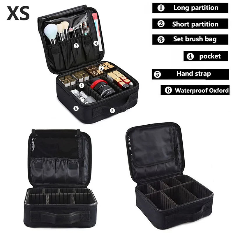 Professional Large Capacity Makeup Case – Travel Beauty Cosmetic Organizer & Nail Tool Box