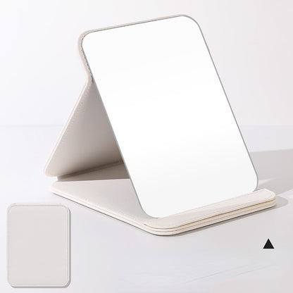 Portable High-Definition PU Folding Vanity Mirror – Stylish Desktop Makeup Mirror