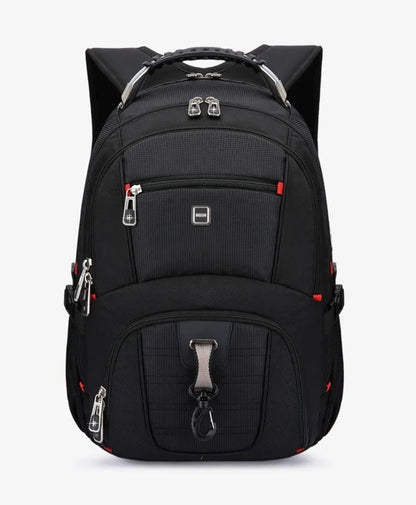 Swiss Multifunctional 17-Inch Laptop Backpack – Durable Travel & College Bag with USB Charging & Water Resistance