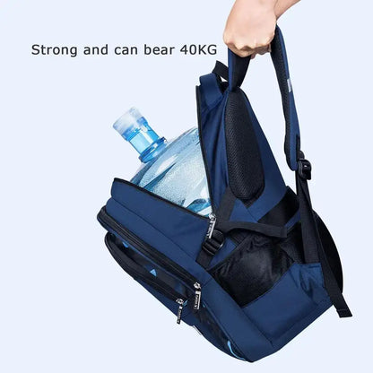 Waterproof Primary School Backpack – Durable & Spacious Book Bag for Teen Boys!