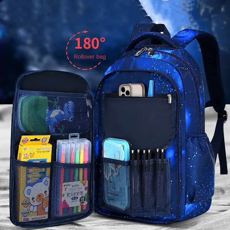 2025 Waterproof Orthopedic School Backpack – Durable & Comfortable Book Bag for Boys & Primary Students!
