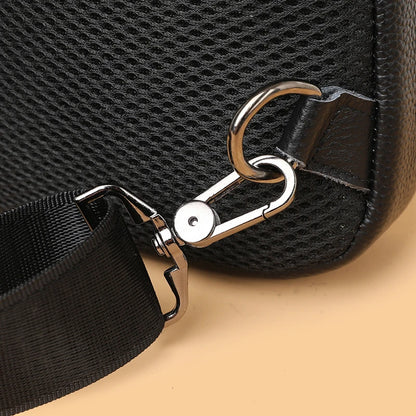 Men's 100% Genuine Leather Chest Bag – Stylish Casual Crossbody & Shoulder Messenger Bag