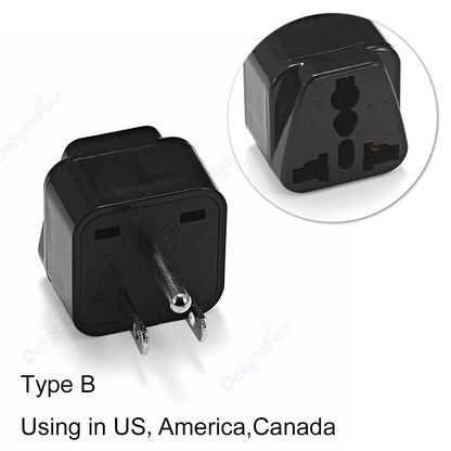 Universal Travel Plug Adapter – UK/EU/KR/US/AU/Brazil/French to Worldwide Power Socket Converter