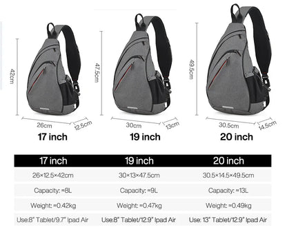 Mixi Men's & Women's Sling Backpack – Versatile USB Crossbody Bag for Travel, Sports & School