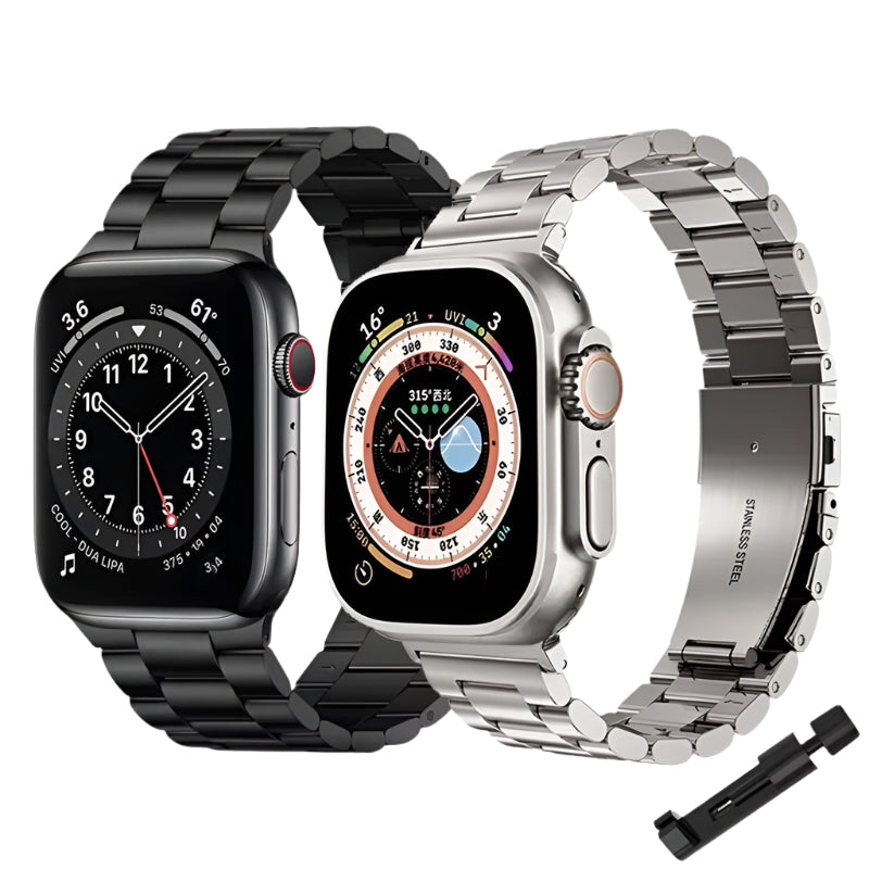 Premium Stainless Steel Strap for Apple Watch – Elegant Metal Bracelet (Ultra/Series 10/9) ✨