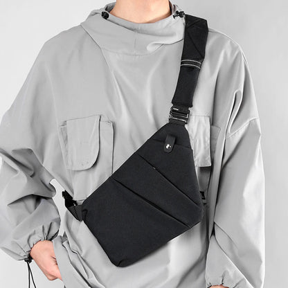 Men's Anti-Theft Travel Crossbody Bag – Mini Waterproof Sling Chest Bag for Everyday Use