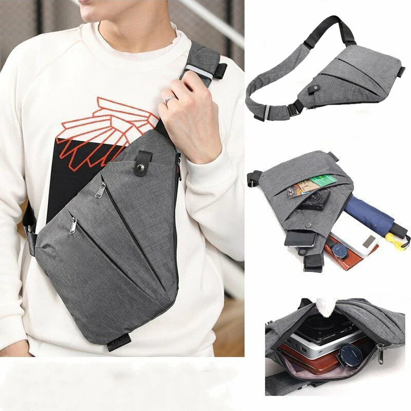 Men's Multifunctional Anti-Theft Chest Bag – Waterproof Crossbody Messenger & Fanny Pack