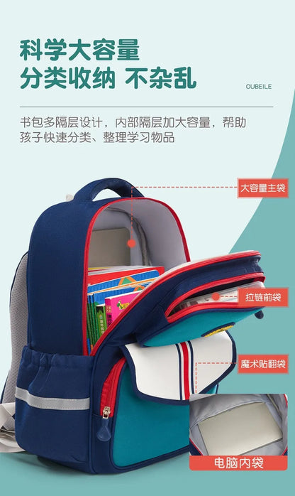 Kids' Orthopedic Waterproof School Backpack – Durable, Comfortable & Spacious Book Bag for Boys & Girls!