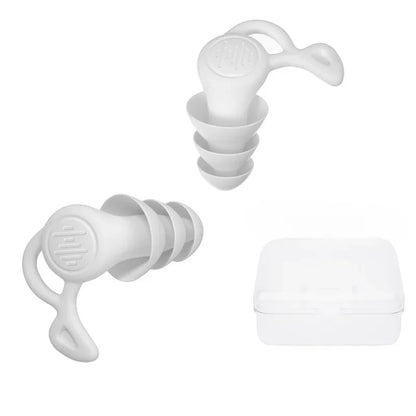🌊 Ultimate Noise Protection – 3-Layer Waterproof Silicone Earplugs for Sleeping, Swimming & Surfing! 🌙✨