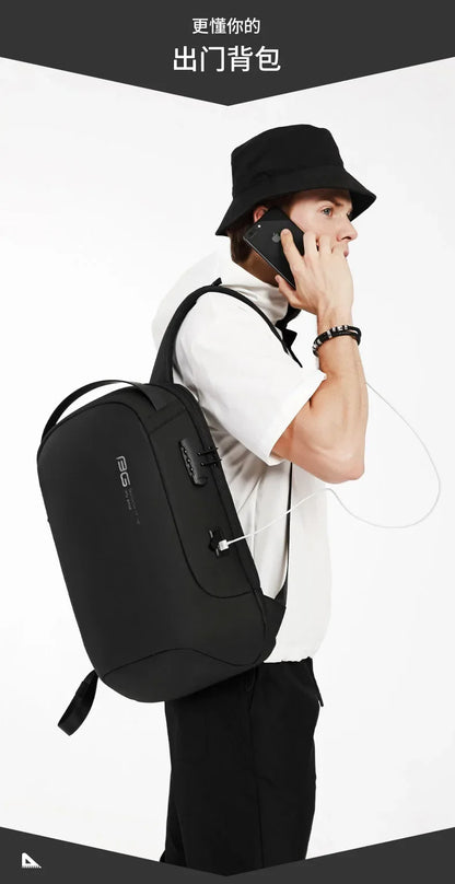 Bange Anti-Theft Backpack for Men – 15.6-inch Laptop Travel Backpack, Fashion Waterproof School Bag