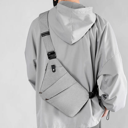 Men's Anti-Theft Travel Crossbody Bag – Mini Waterproof Sling Chest Bag for Everyday Use