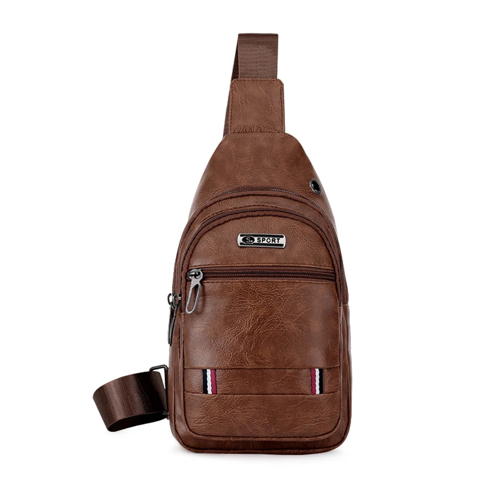 Men's Anti-Theft Chest Shoulder Bag – Casual Multi-Pocket Crossbody & Waist Tote