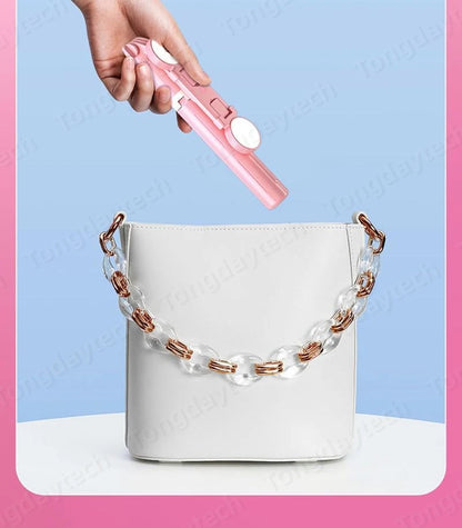Bluetooth Wireless Selfie Stick – Foldable Phone Stand with Ring Light for Makeup, Video, & Live Streaming