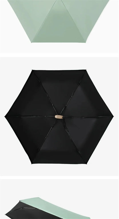 Sun Umbrella Very Small Mini Umbrella Folding Travel Umbrella Pocket Sun Protection Ultraviolet and Protection Parasol