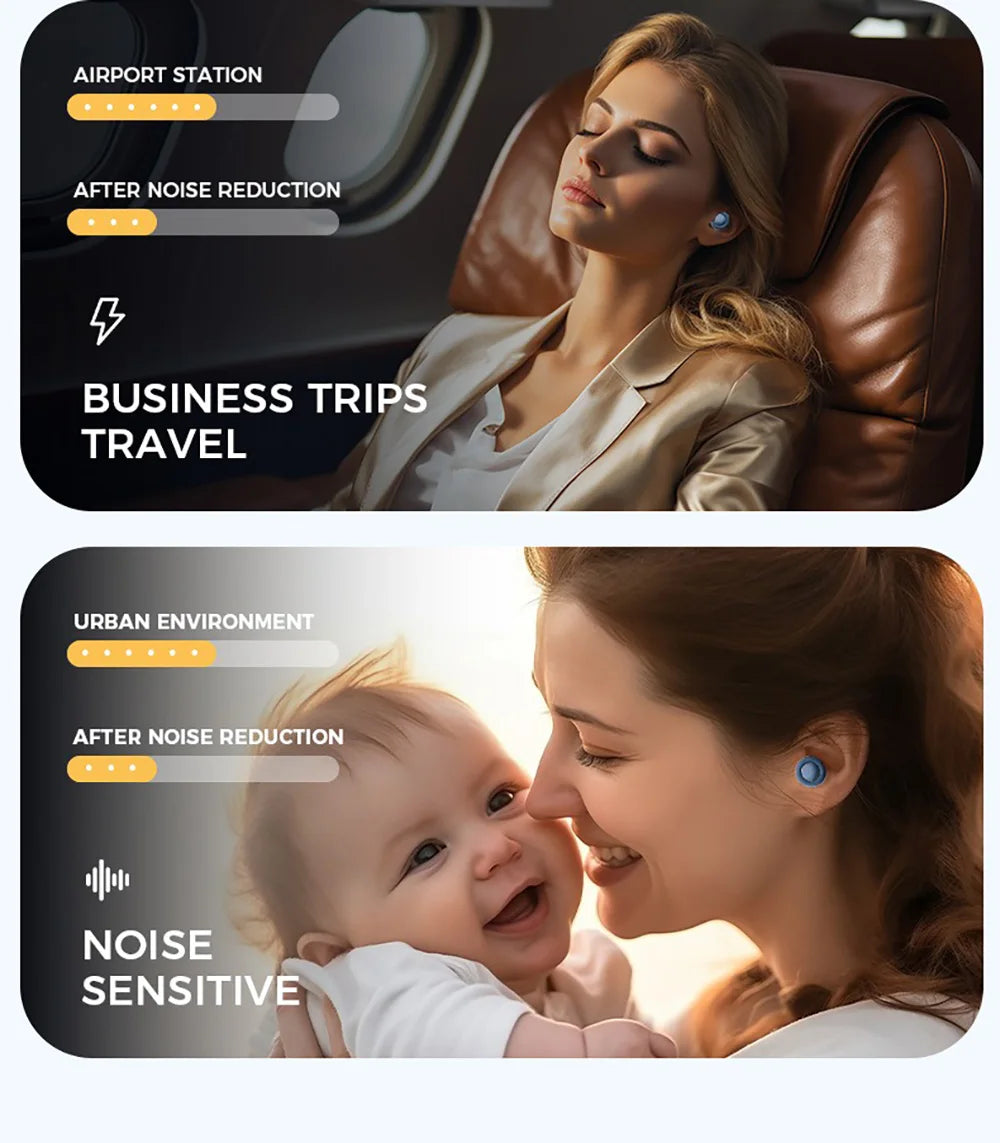 🌙 Sleep Deeper, Focus Better – Ultra-Soft Reusable Silicone Earplugs for Noise Reduction & Comfort! 🎧✨