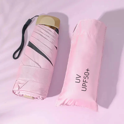 ☀️☔ Mini Pocket Folding Umbrella – Ultra-Light, UV Protective & Waterproof for Travel & Everyday Use! 🌦️✨