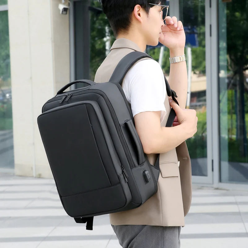 Rilibegan Men Travel Backpack Expand Oxford Big Capacity USB Charge Business Male Backpacks Computer Men Backpacks