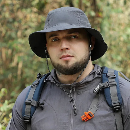 XXL Big Head Bucket Hat – Lightweight Quick-Dry Sun Hat for Outdoor & Fishing (60-65cm)