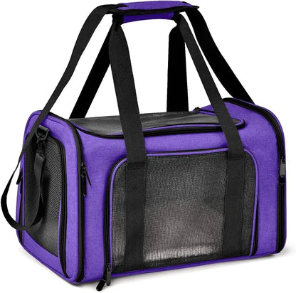Cat Carriers Dog Carrier Pet for Small Medium Cats Dogs Puppies up to 15 Lbs, TSA Airline Approved Soft Sided