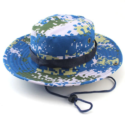 Camouflage Tactical Cap Boonie Bucket Hat Caps Camo Men Outdoor Sports Sun Bucket Cap Fishing Hiking Hunting Hats