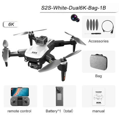 Xiaomi MIJIA S2S Mini Drone 8K HD Camera Obstacle Avoidance Aerial Photography Brushless Motor Foldable Rc Quadcopter Kid Toys