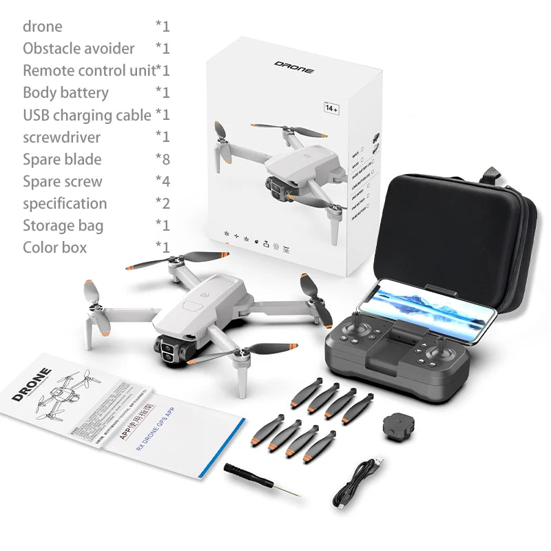 L106 MAX Brushless Dual Camera Drone – 360° Obstacle Avoidance, 2.4GHz RC Quadcopter with HD Camera