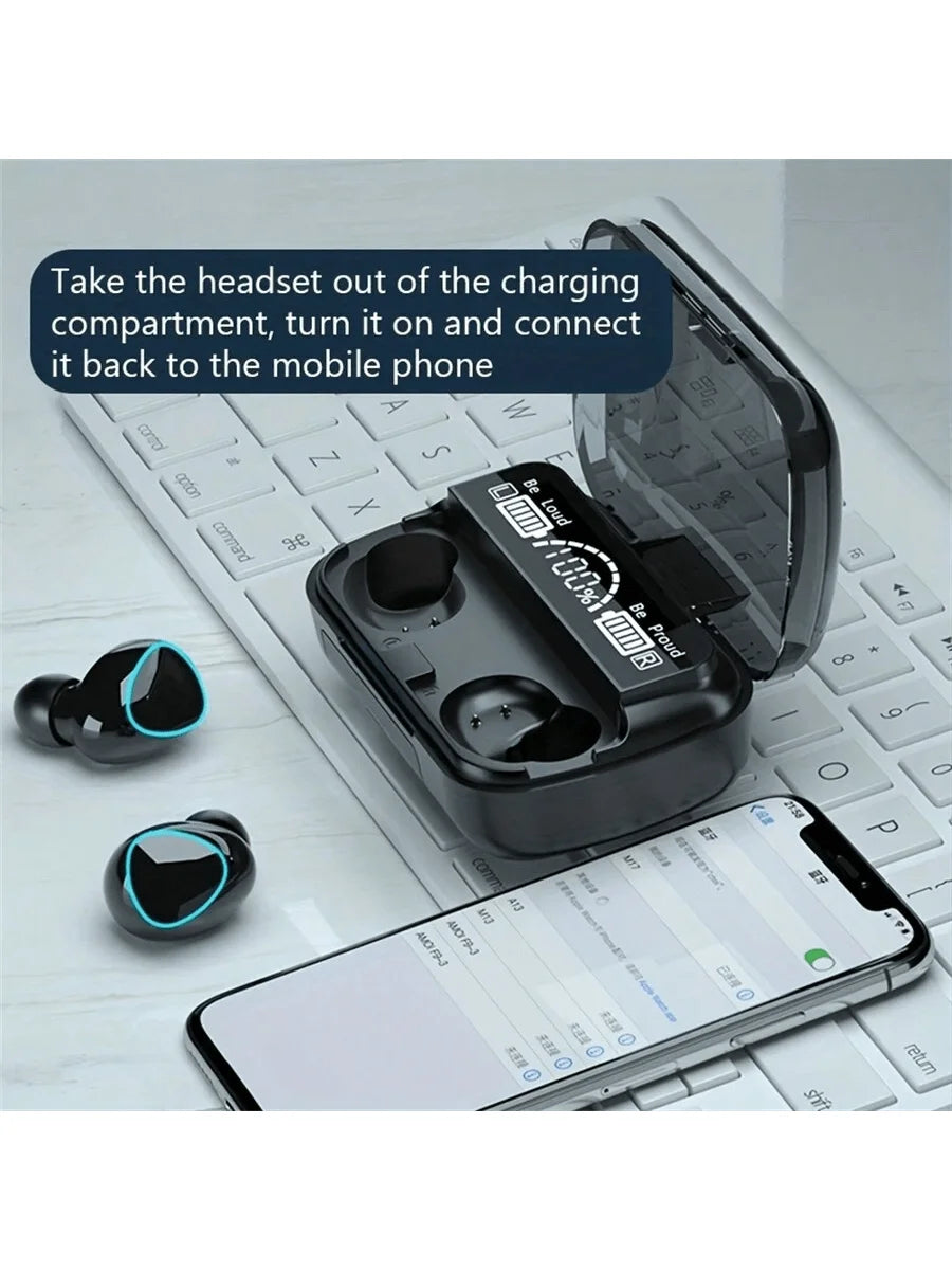 Bluetooth earphones with ultra long battery life, in ear Bluetooth earphones, wireless earphones，TWS Wireless Earphones Noise Ca