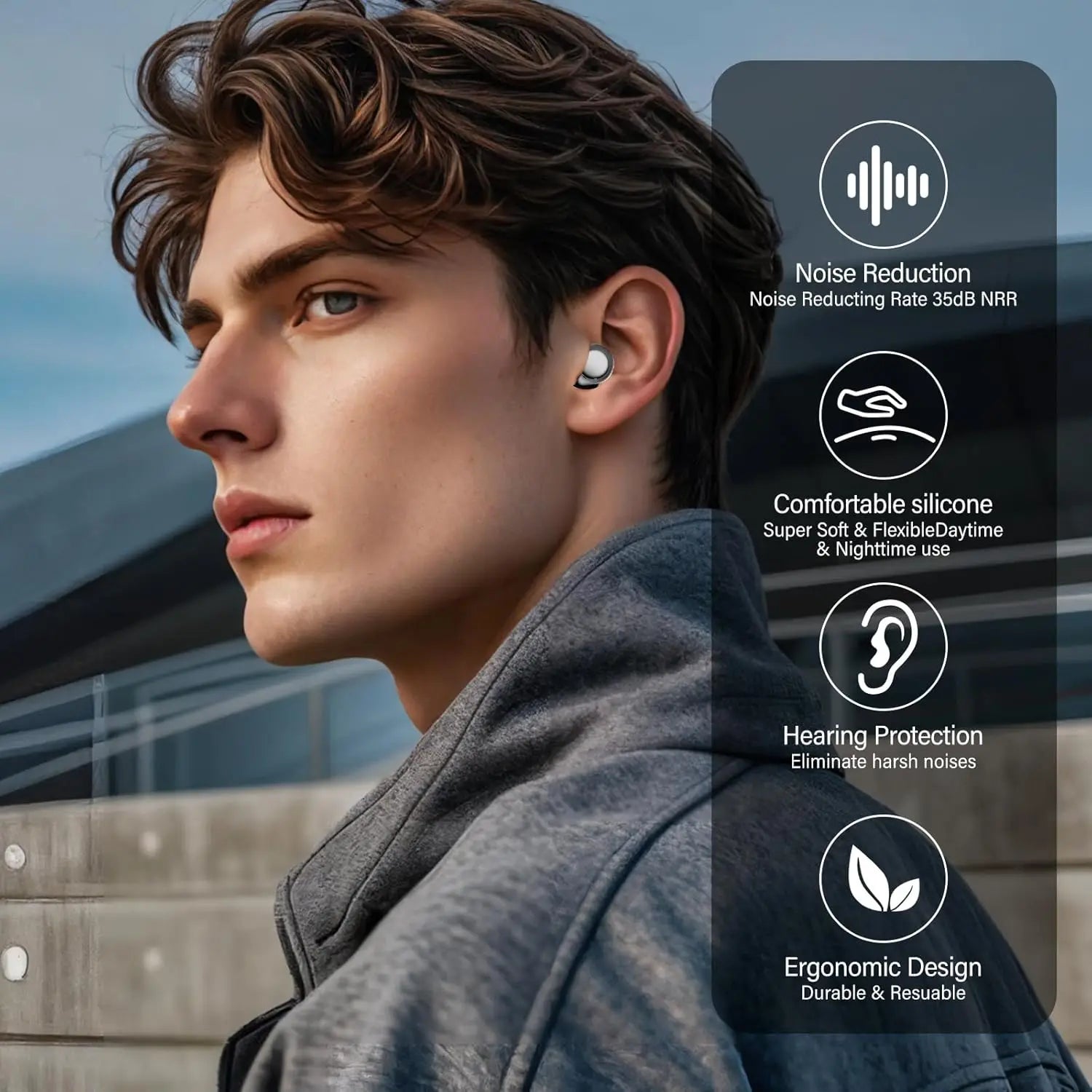 🌙 Quiet Your World – 32dB Reusable Silicone Earplugs for Peaceful Sleep, Enhanced Focus & Everyday Noise Relief! 📚✨