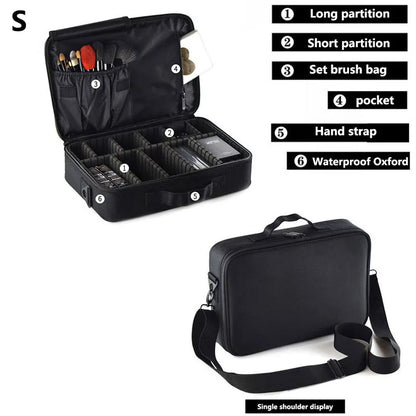 Professional Large Capacity Makeup Case – Travel Beauty Cosmetic Organizer & Nail Tool Box