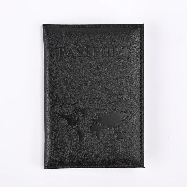 Passport Covers for Women & Men – Letter Print Passport Holder, Flight Ticket Clips, ID & Credit Card Holder, Travel Organizer