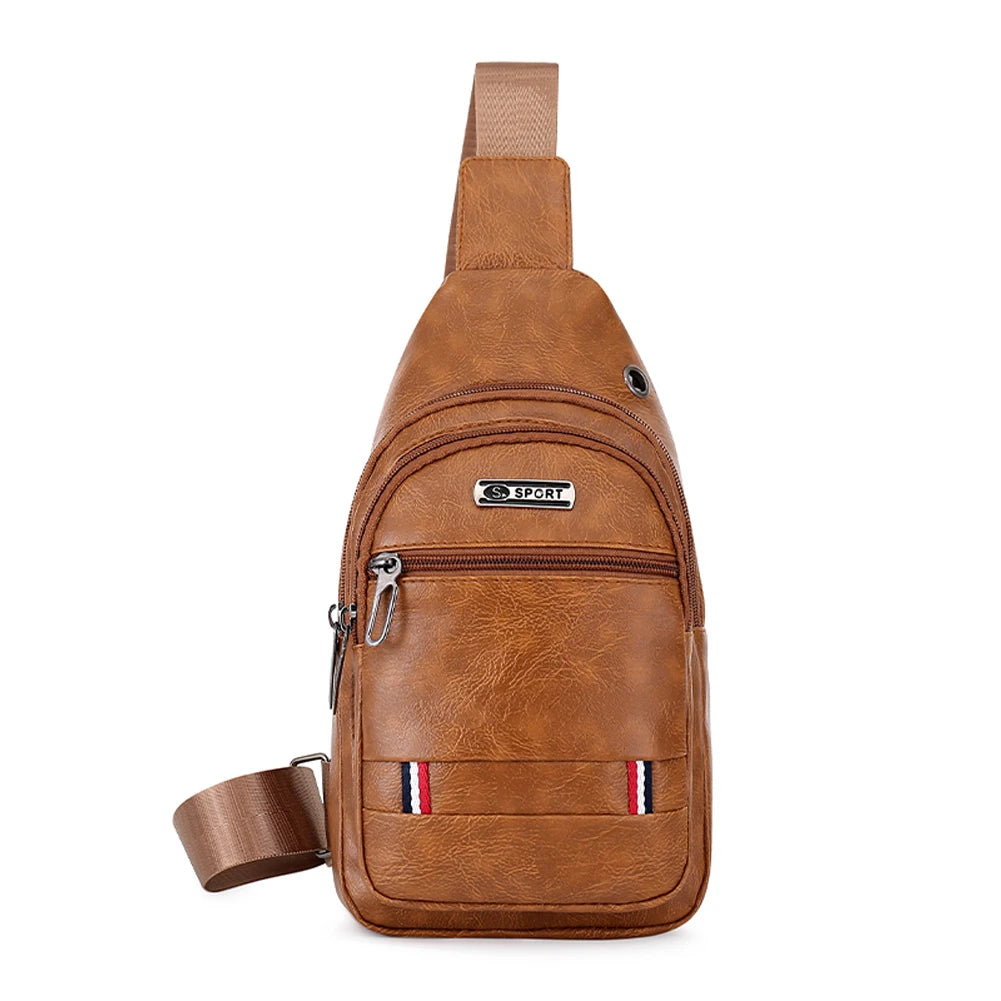 Men's Anti-Theft Chest Shoulder Bag – Casual Multi-Pocket Crossbody & Waist Tote
